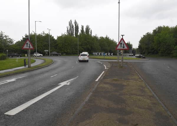 The A16/Marsh Lane roundabout.