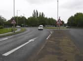 The A16/Marsh Lane roundabout.