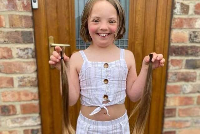 Elsie Linforth, from Caythorpe, has donated 15 inches of her hair to the Little Princess Trust.