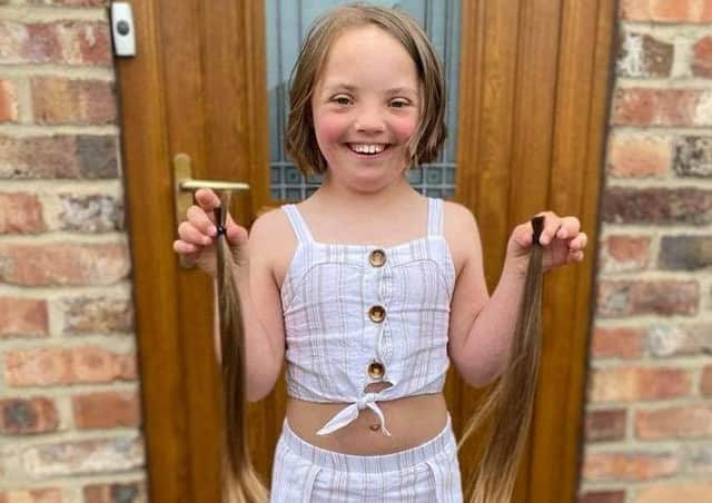 Elsie Linforth, from Caythorpe, has donated 15 inches of her hair to the Little Princess Trust.