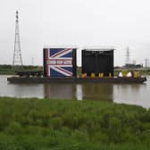 Boston Barrier's new set of defence gates arrive from Holland. EMN-210706-111633005
