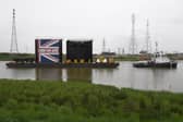 Boston Barrier's new set of defence gates arrive from Holland. EMN-210706-111633005