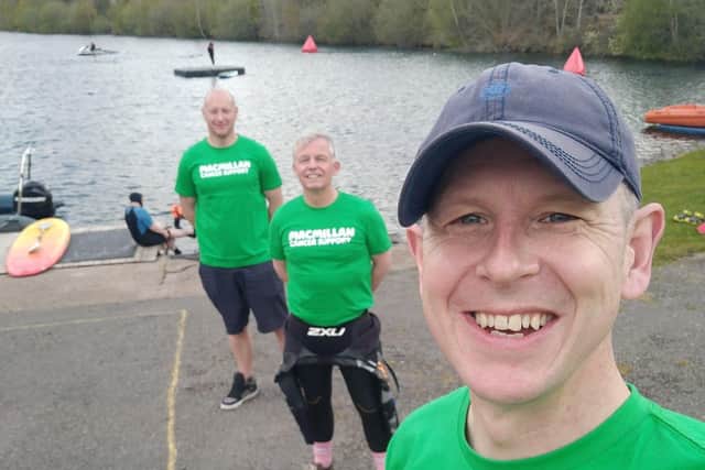 Ready for triathlons - Nigel Johnson and the team. EMN-210706-161021001