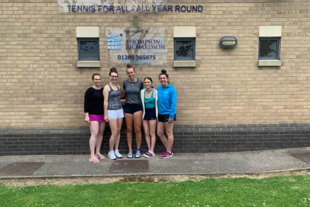 The Boston ladies team.