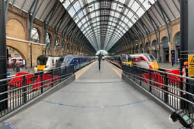 Trains at the new platforms in Kings Cross station. EMN-210806-112657001