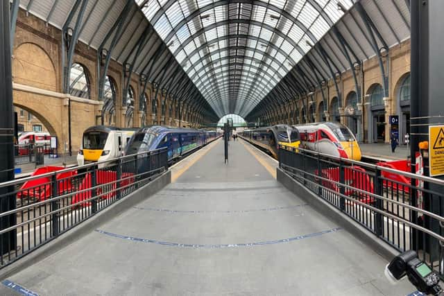 Trains at the new platforms in Kings Cross station. EMN-210806-112657001