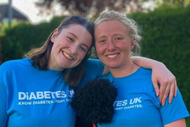 Pictured from left: Poppy Torrington, Lola, and Georgie Frow.