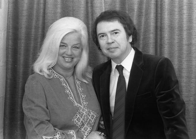 Fifties star Diana Dors in Boston in 1981.