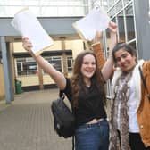 Scenes like these from two years ago won't be possible again this year due to pandemic precautions. 2019 GCSE results at Kesteven and Sleaford High School. L-R Tamzen Brenton 16, Rafia Khan 16 EMN-190822-182601001