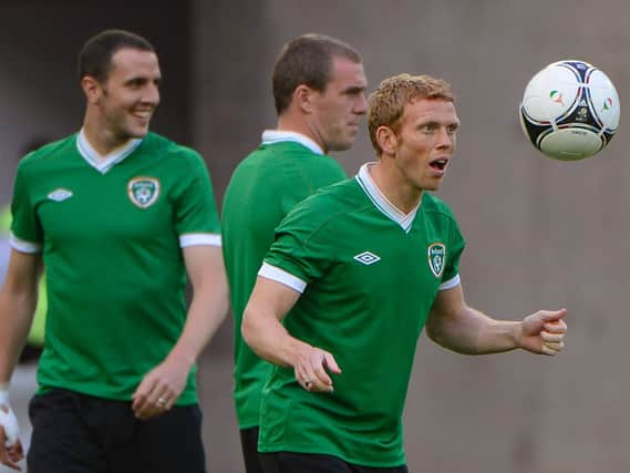 Paul Green training in Gdansk on June 13, 2012, the day before facing Spain. Photo: PIERRE-PHILIPPE MARCOU/AFP/GettyImages)