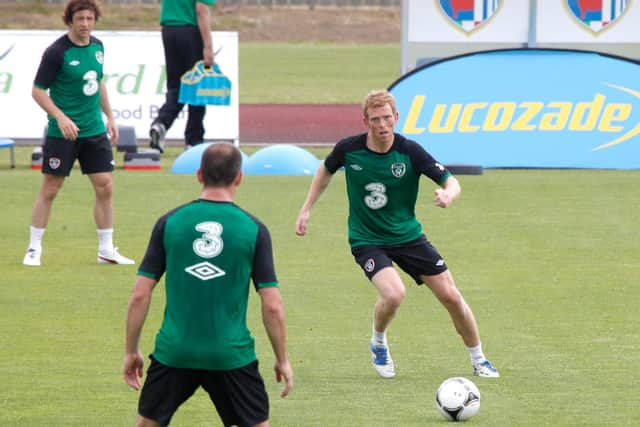 Paul Green controls the ball during a training session at the Benedetti Stadium of Borgo a Buggiano, prior to the tournament. Photo: FABIO MUZZI/AFP via Getty Images.