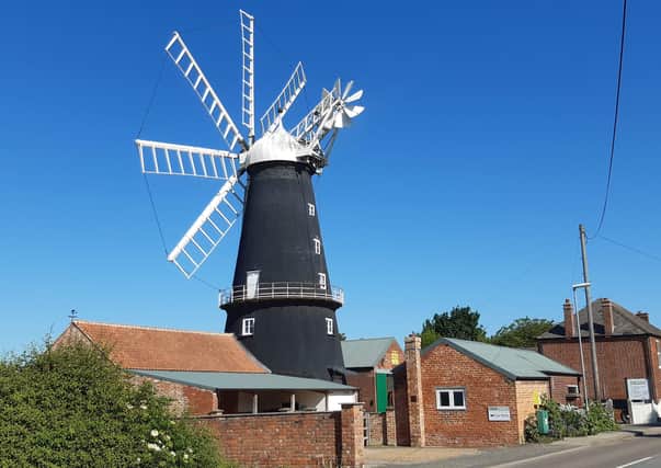 Shades have been removed from the sails at Heckington Mill to enable repair work. EMN-211006-173152001