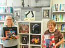 Lindsey Lodge Bookshop volunteers Vivienne (left) and Mercedes (left) are pictured getting ready for Record Store Day