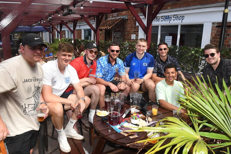 Euro 2021 fans watching England v Croatia at the Barge and Bottle EMN-210614-095111001