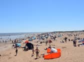 A crowded Skegness beach at the weekend. Photo: Barry Robinson.
