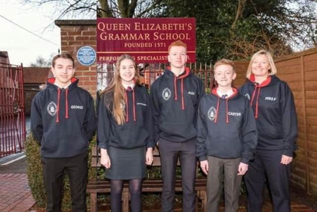 Pictured from left: George Vickers, Georgia Barnett, Alex Parker, Carter Vernon and Jo Fieldsend. Missing from picture: Ross Martinelli
