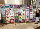 The rainbow quilt is currently on display at St James’ Church, Louth, until June 21.