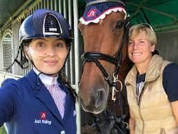 Skegness Para Rider Evie Toombes (left) with her mum Cariline.