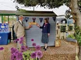 Mayor of Sleaford Coun Robert Oates and Mayoress Ann Oates officially open Poachers Patch community allotment at Sleaford railway station. Photo: Ian Dinmore EMN-210621-145114001