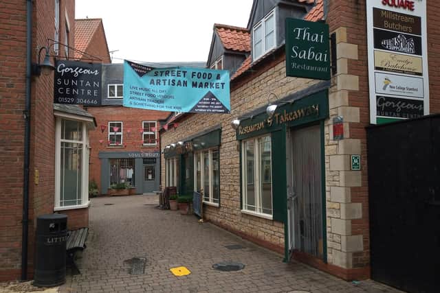 All set for upcoming artisan markets, Millstream Square, Sleaford. EMN-210621-153040001