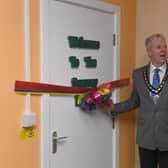 Opening of new multi-sensory room at Rainbow Stars. Mayor of Sleaford, Robert Oates officially opening the new sensory room EMN-210621-095019001