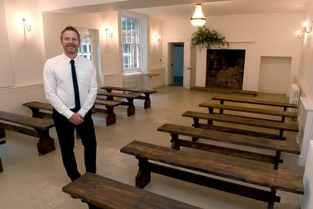 Richard Johnson if the wedding ceremony room at Aswarby Old Rectory. EMN-210621-094937001