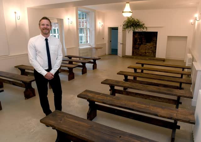 Richard Johnson if the wedding ceremony room at Aswarby Old Rectory. EMN-210621-094937001