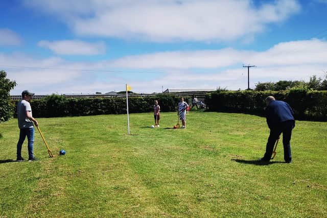 Challenge your dad to Pitchfork and Putt at Hardy's Animal Farm in Skegness.