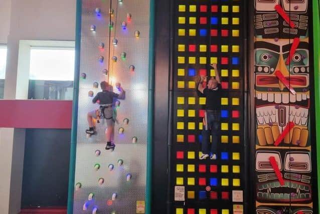 Challenge your dad to the new climbing walls at Skegness Pier.