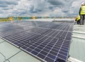 Solar panels at new Caenby Corner depot