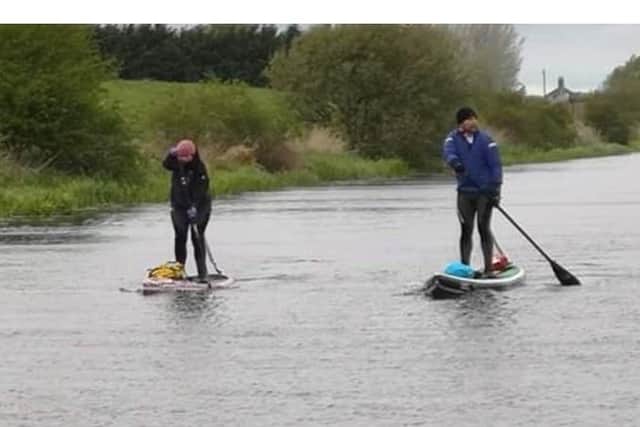 Carolyn Smith and her instructor and friend Phil May, of the Yellowbelly SUP School will be embarking on their third charity paddle board challenge from Lincoln to Boston on Saturday.