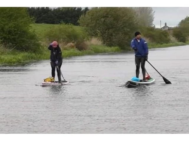 Carolyn Smith and her instructor and friend Phil May, of the Yellowbelly SUP School will be embarking on their third charity paddle board challenge from Lincoln to Boston on Saturday.