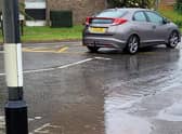 Lincoln Road in Skegness already flooding due to heavy rain. Photo: Barry Robinson.