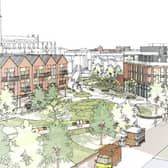 Artists' impression of how the new greener town centre would look