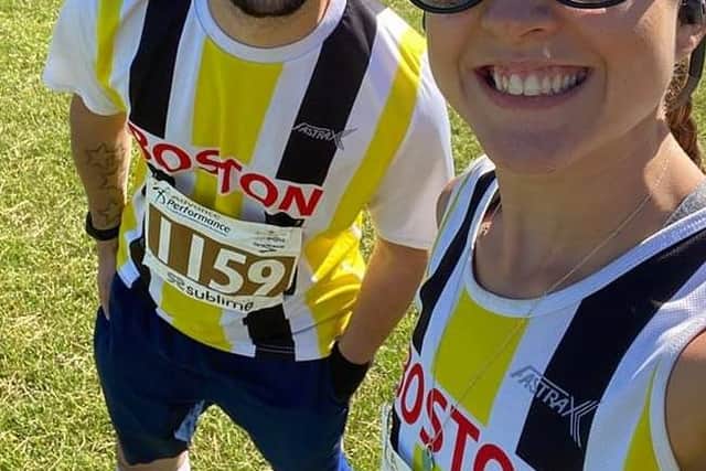 The Boston duo at the Peterborough Midsummer 10k.