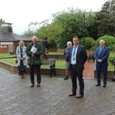 (L-to-R) Sally Grindrod-Smith, Assistant Director for Planning and Regeneration at WLDC, Sir Edward Leigh, MP for Gainsborough, WLDC ward members Councillor Tim Davies, Councillor Matt Boles, Councillor Trevor Young and Leader of West Lindsey District Council Councillor Owen Bierley.