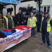 Members of Market Rasen Action group at the unifrom bank stall, which will return this weekend EMN-210622-084701001