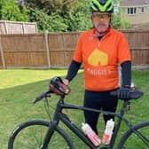 Duncan Shieldsfrom Caythorpe, completed his 250 miles for Maggies yesterday.