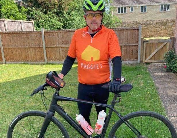 Duncan Shieldsfrom Caythorpe, completed his 250 miles for Maggies yesterday.