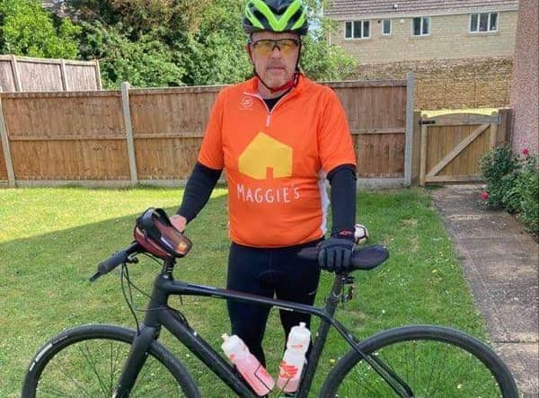 Duncan Shieldsfrom Caythorpe, completed his 250 miles for Maggies yesterday.