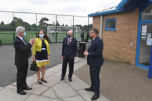 L-R Andrew Hutton, Caroline Johnson MP, Nick Gibb, Nick Law. EMN-210624-145315001