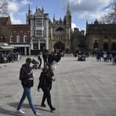 Peterborough City Centre as Covid 19 lockdown restrictions eased on April 12. EMN-211204-173454009