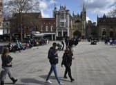 Peterborough City Centre as Covid 19 lockdown restrictions eased on April 12. EMN-211204-173454009