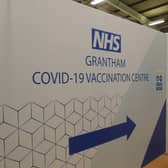 The local coronavirus vaccination centre at Grantham Meres Leisure Centre. EMN-210624-183432001