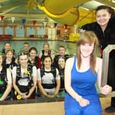 Splash course ... Pictured are Annabel Charlton and Sophia von Werne with some of the divers.