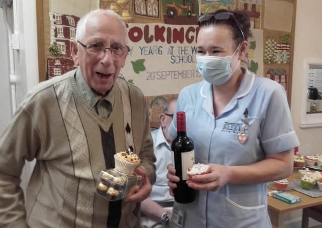 The winners in the cupcake-decorating competition held by the Five Bells Residential Care Home.