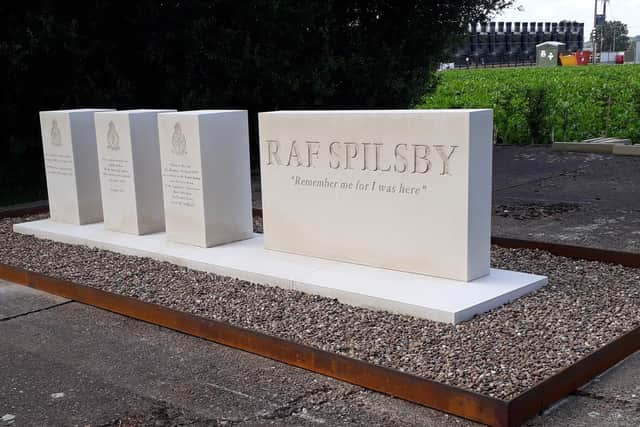 The memorial to RAF Spilsby.
