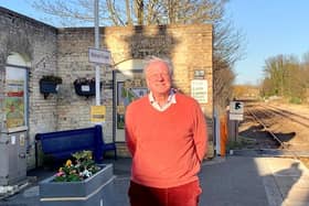 Sir Edward Leigh MP at Market Rasen Station