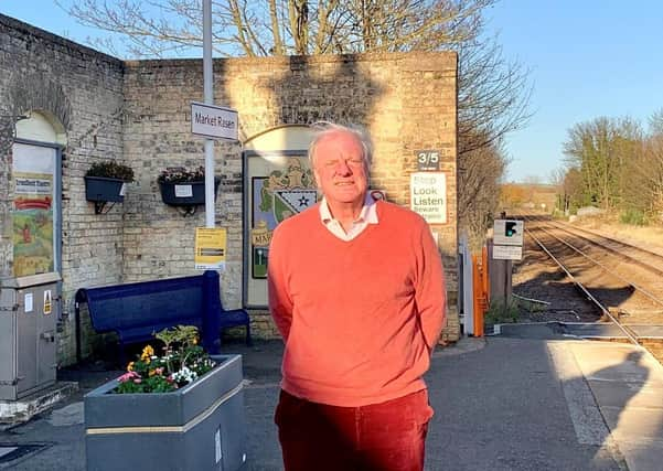 Sir Edward Leigh MP at Market Rasen Station