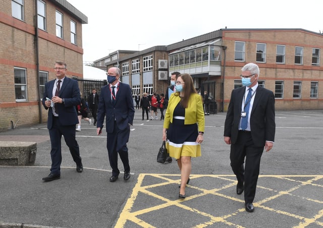L-R Nick Law, Nick Gibb, Caroline Johnson MP, Andrew Hutton. EMN-210624-145339001